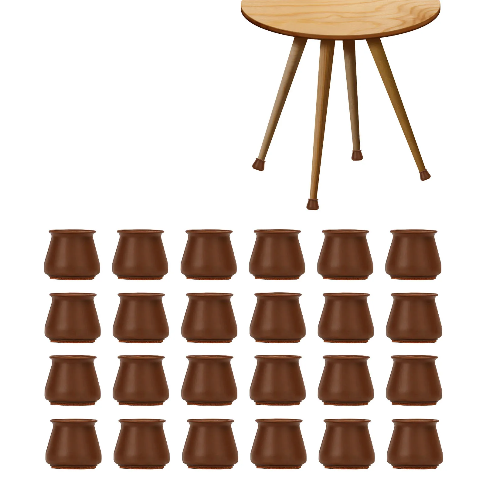 

Furniture Silicone Protection Anti Slip Furniture Protection Cover Pads Chair Leg Caps For Hardwood Floors Black Silicone Felt