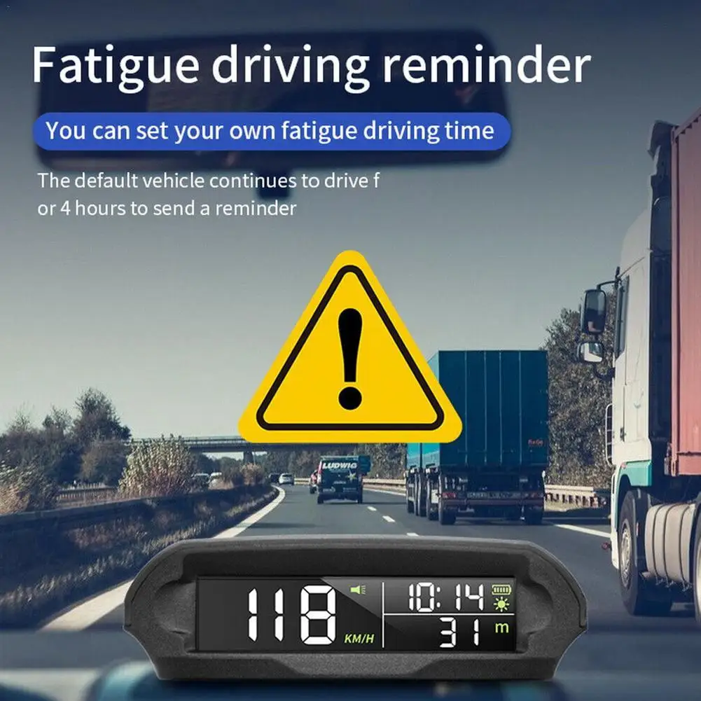 

Car GPS Speedometer HUD Wireless Head Up Display Solar Car Time Altitude Temperature Speed Alarm Automotive Accessories