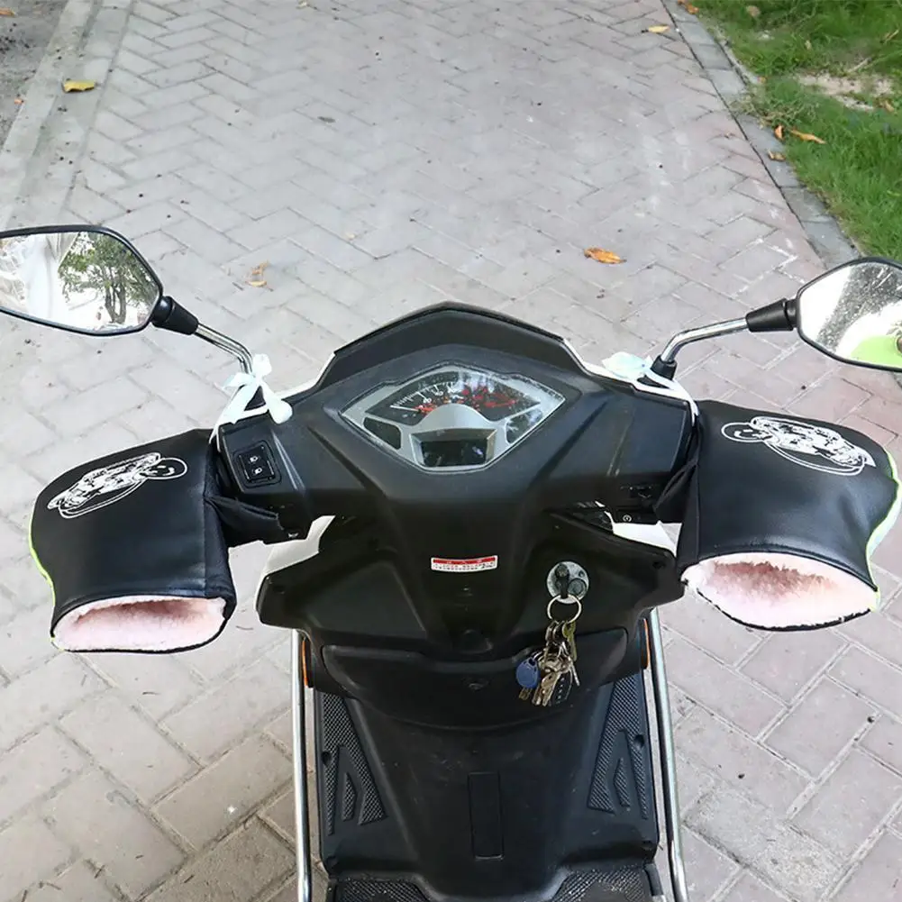 

1 пара теплых чехлов, водонепроницаемые перчатки для мотоцикла, мотоцикла, снегохода, унисекс, мотоциклетные перчатки, теплые перчатки с рул...