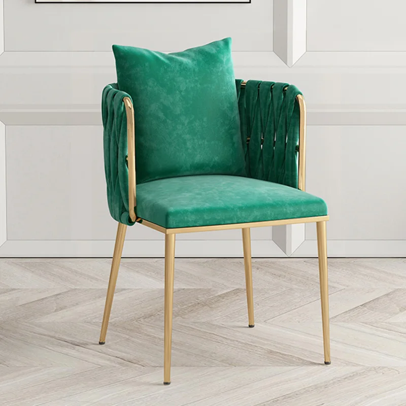 

Throne Lounge Dining Chairs Nordic Armchair Accent Designer Dining Chair Soft Modern Backrest Dresser Chaises Home Furniture