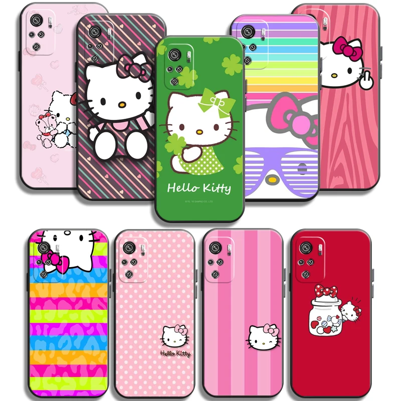 

Cute Hello Kitty Phone Cases For Xiaomi Redmi Note 11T 11 Pro 4G 5G Redmi Note 11 4G 11 5G Soft TPU Funda Carcasa