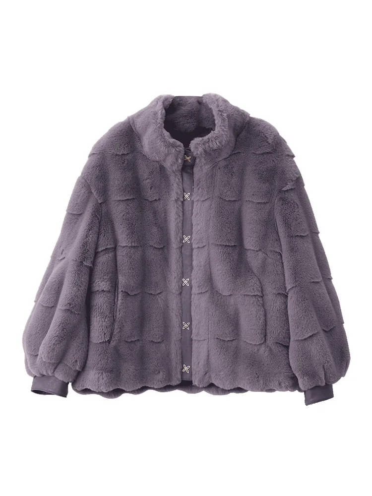 Vimly Luxury Faux Fur Coat Women Very Warm Jacket for Women 2022 Fashion Short Thick Loose Leather Coat Female Clothing 50326