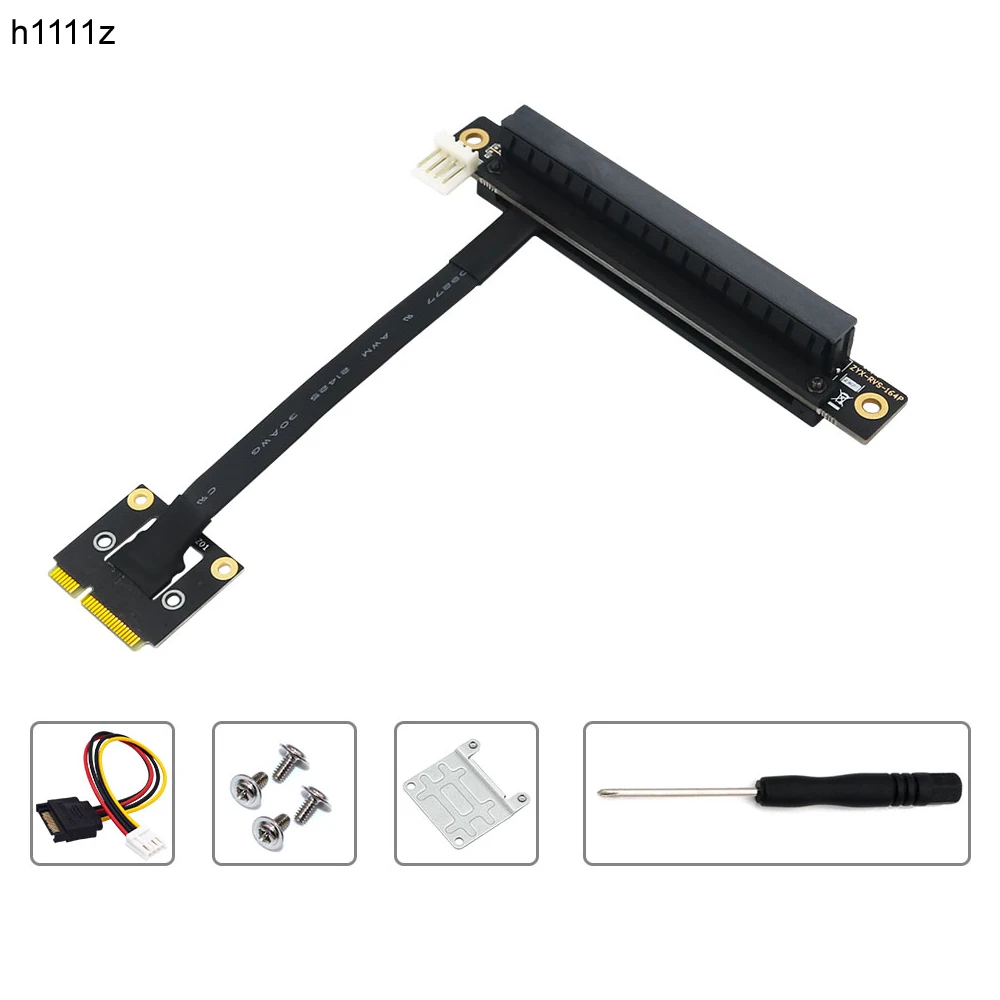 

Add On Card 270 Degree Mini PCIe To PCI-E 16X Adapter Cable Riser Mini PCIE to PCI Express X16 4P Power for PCIE Tester Extender