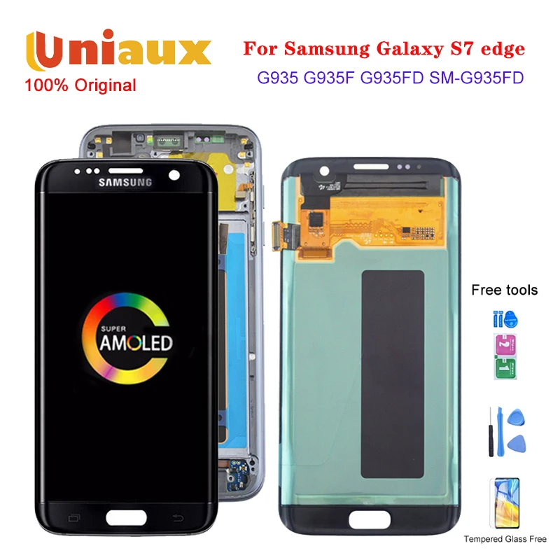 Оригинальный Super AMOLED для Samsung Galaxy S7 edge LCD G935F SM-G935FD дисплей сенсорный экран