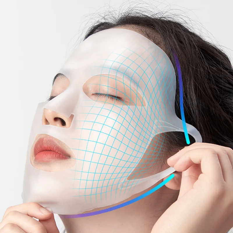 

3D Silicone Mask Face Women Skin Care Tool Hanging Ear Face Mask Gel Sheet Reusable Lifting Anti Wrinkle Firming Ear Fixed Tools