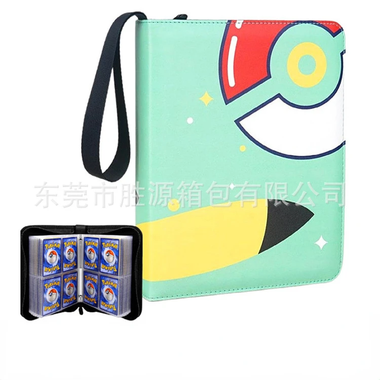 Wholesale Pokemon Cards Album Book 480pcs High Capacity Game Card Collection Holder Zipper Binder Storage Bag Children Toys Gift