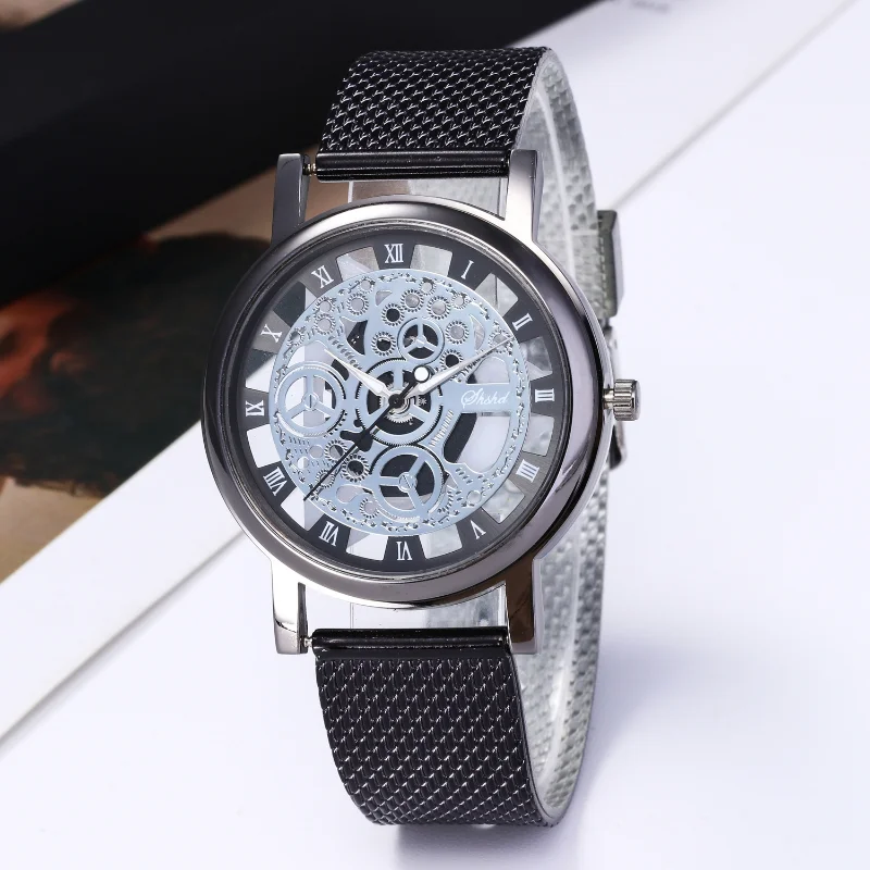 

The Mens' Watches Men Luxury Stainless Steel Quartz Military Sport Plastic Band Dial Wrist Casual Watch Clock Relogio Masculino