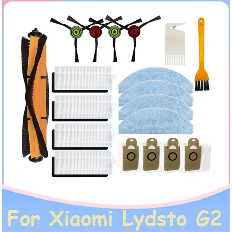 

Main Side Brush HEPA Filter Mop Cloth Dust Bag Spare Parts For Xiaomi Lydsto G2 Robot Vacuum Cleaner 19 Pcs