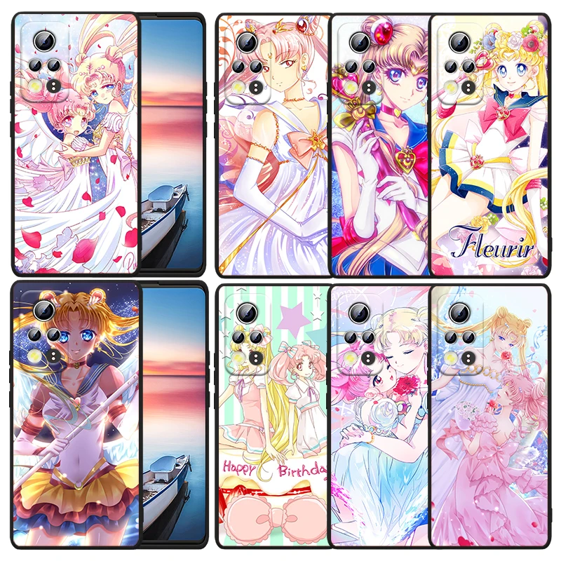 

Sailor Moon Anime Art For Huawei Honor X30 X20 X8 X7 60 50 SE Pro 10X 10i 10 Lite 9A 9C RU 9X 8X 8A Black Phone Case