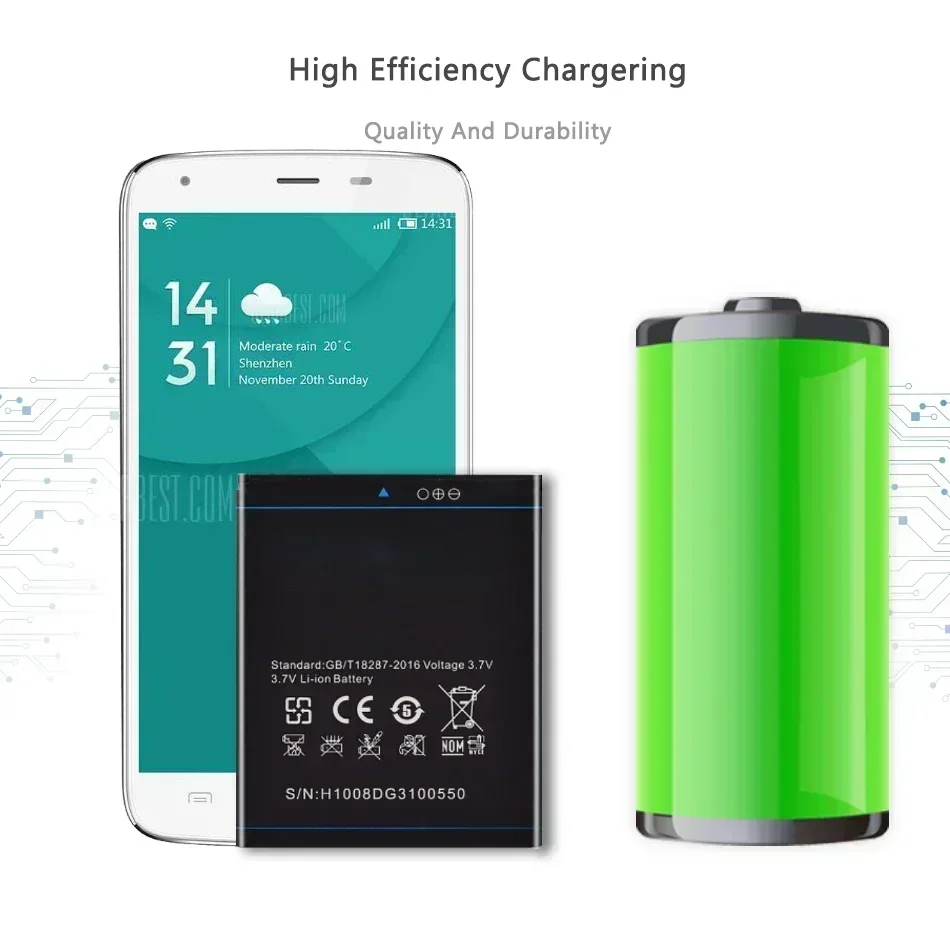Литий-ионная батарея для смартфона DOOGEE B-DG310 Стандартная аккумуляторы 2000 мАч