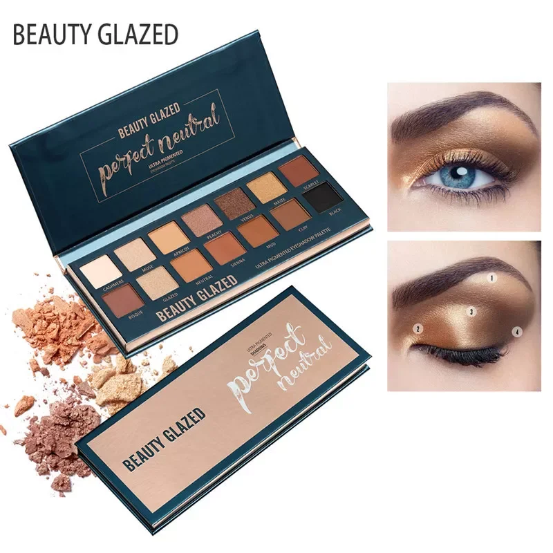 

NEW2023 14 Colors Nude Matte Waterproof Eyeshadow Palette Nature Lasting Shimmer Pigment Eye Shadow Powder Cosmetic