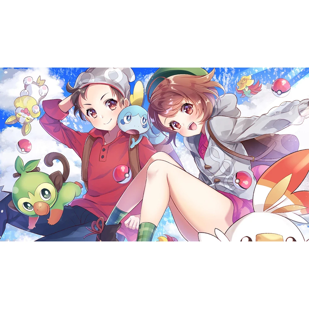 

Cartoon Mousepad Large Gaming Mouse Pad Gamer Notbook Computer Accessories Game Mousemat Player Mats Nature Rubber for Pokemon
