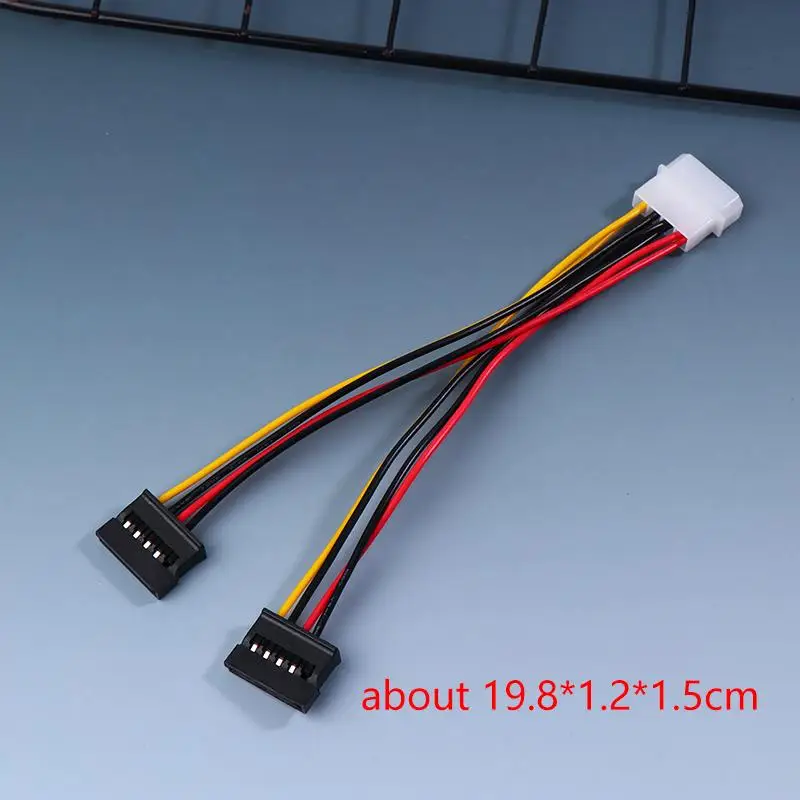 Фото IDE Molex 4-контактный на 2 кабеля питания SATA Последовательный разветвитель ATA Y Жесткий драйвер Двойной удлинитель Разъем адаптера №2