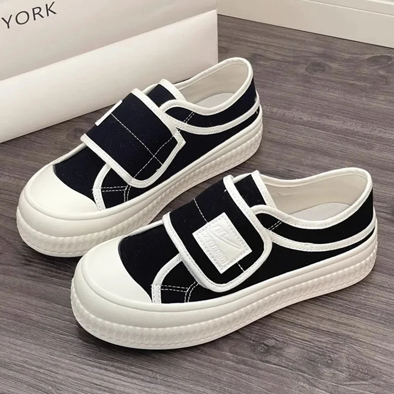 Warrior Canvas Platform Sports Shoes Woman Originality Brand Hook & Loop Women's Shoes Summer 2023 Fashion Walking Skateboard