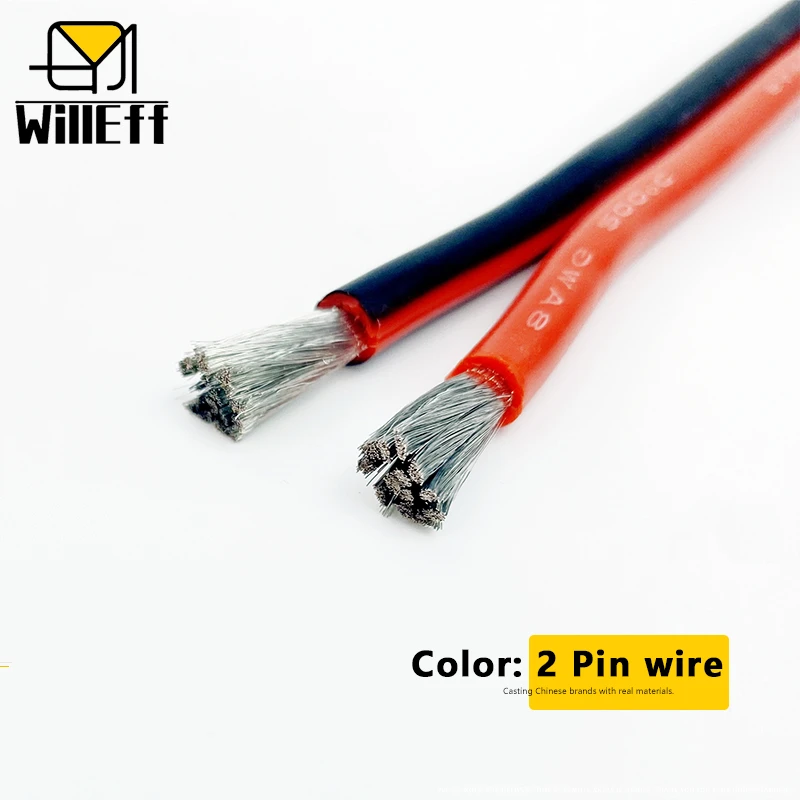 

2-линейный кабель из силиконовой резины, плоская изоляция, супермягкий луженый многожильный медный провод, светодиодный, черный, красный, 20, 18, 16, 14, 12, 10 AWG