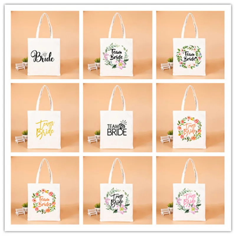 

27x33, Подарочная сумка из хлопка и льна для невесты, сумка-тоут, украшение для девичника, девичника