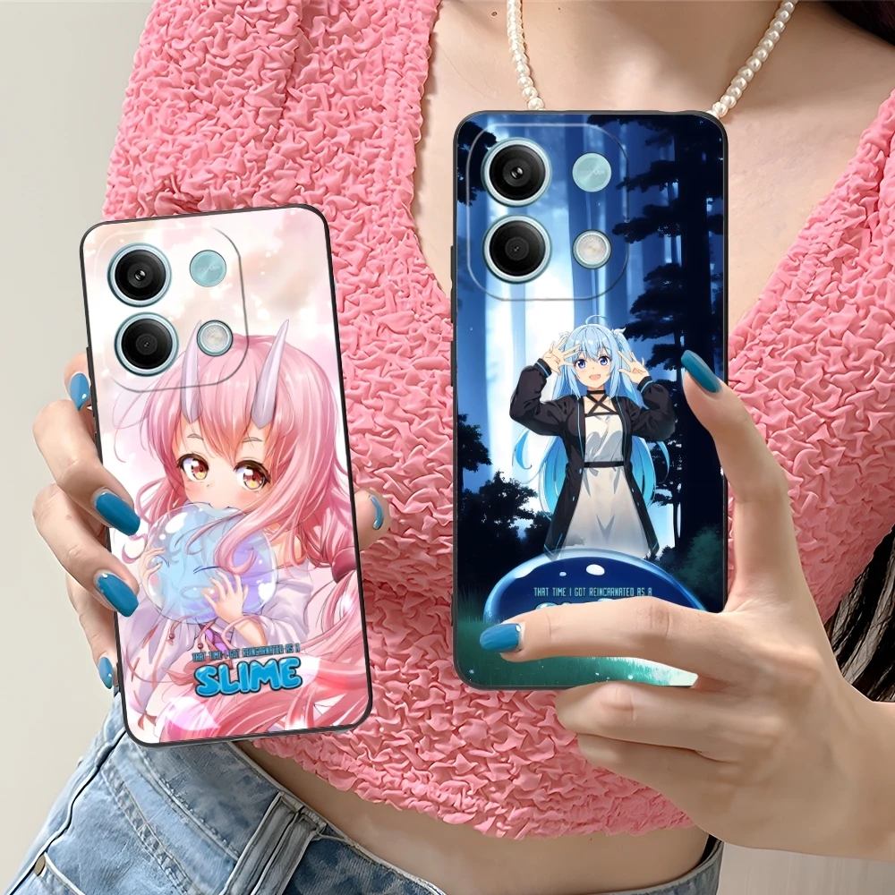 Slime Tensura Rimuru Mobile Phone Case for Xiaomi Redmi Note 13 12 11 10 9 8 7 6 S A Pro Lite Plus 5G Black Cover Shell