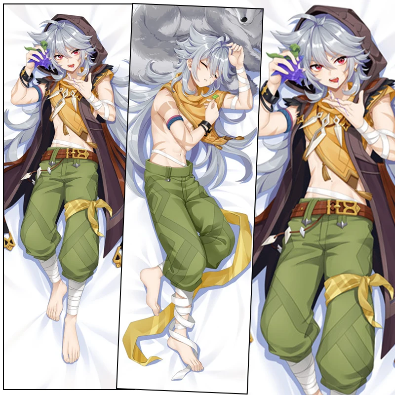 

Genshin Impact Razor Dakimakura наволочка с героями Аниме игры Genshin обнимающая подушка для тела Подушка Otaku Pilow чехол