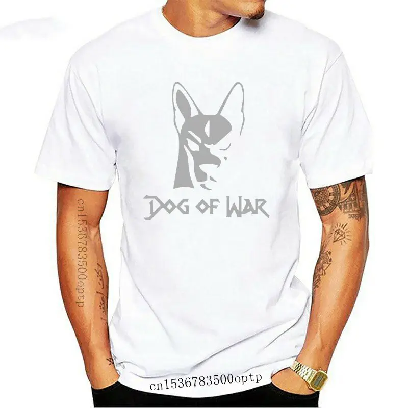 

Camisetas estampadas de estilo veraniego para hombre, ropa de marca de Fitness, camisa absorbente de humedad, perro de guerra, n