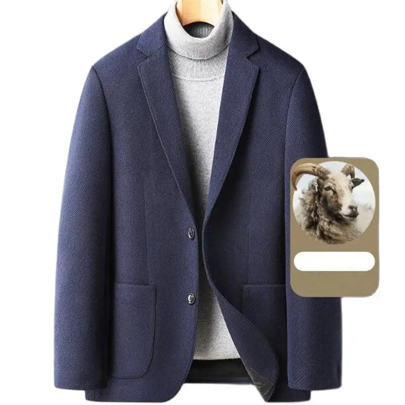 

Men's Spring Autumn Wool Blazer Jacket Blazer Suit Jacket Slim Fit Blazers Coat Business Casual Overcoat