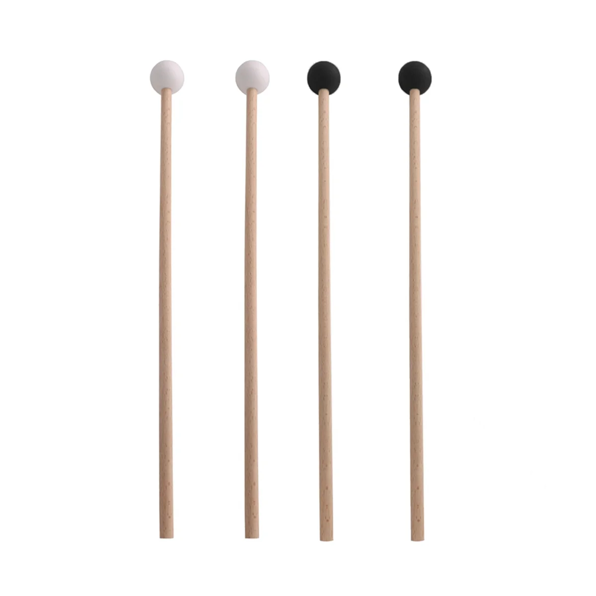 

2 Pairs Of Rubber Drumsticks Percussion Instrument Parts Xylophone/Marimba Mallets Hammer SCK-3 Rubber Head