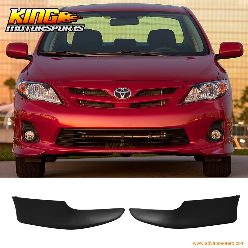 

Fit For 11-13 2011 2012 2013 Toyota Corolla Front Bumper Lip Splitters 2PCS PP OE Style Global Free Shipping Worldwide