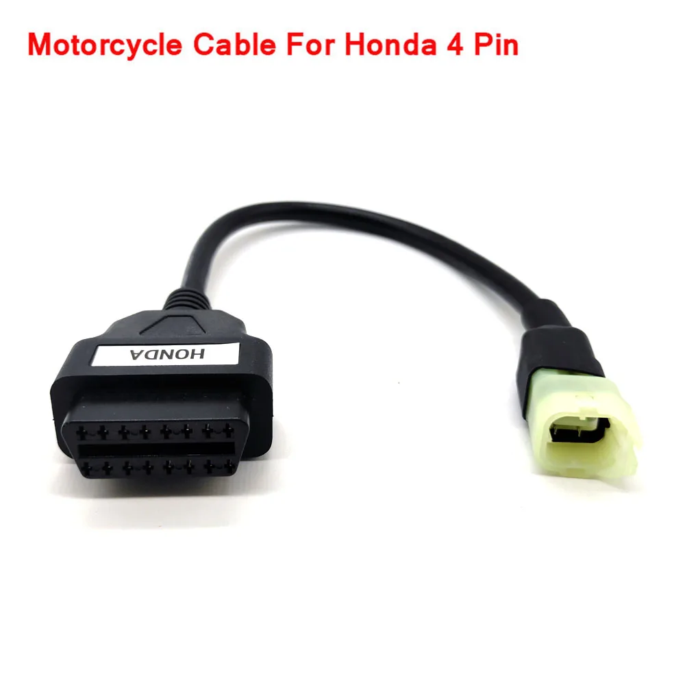 OBD Motorcycle Cable For Honda 4 Pin/6pin Plug Diagnostic 4Pin to OBD2 16 pin Adapter Wholesale price |