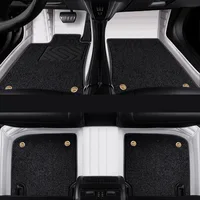 Genuine Leather Car Floor Mats Carpets For Toyota Chr 2018-2021 Auto Interior Rugs Accessories Tapetes Para Automovil