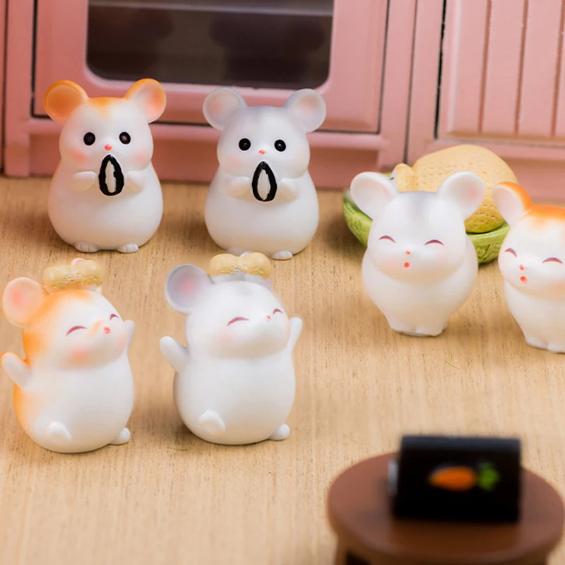 Милый жадный хомяк декоративные аксессуары украшения из экологичной смолы для
