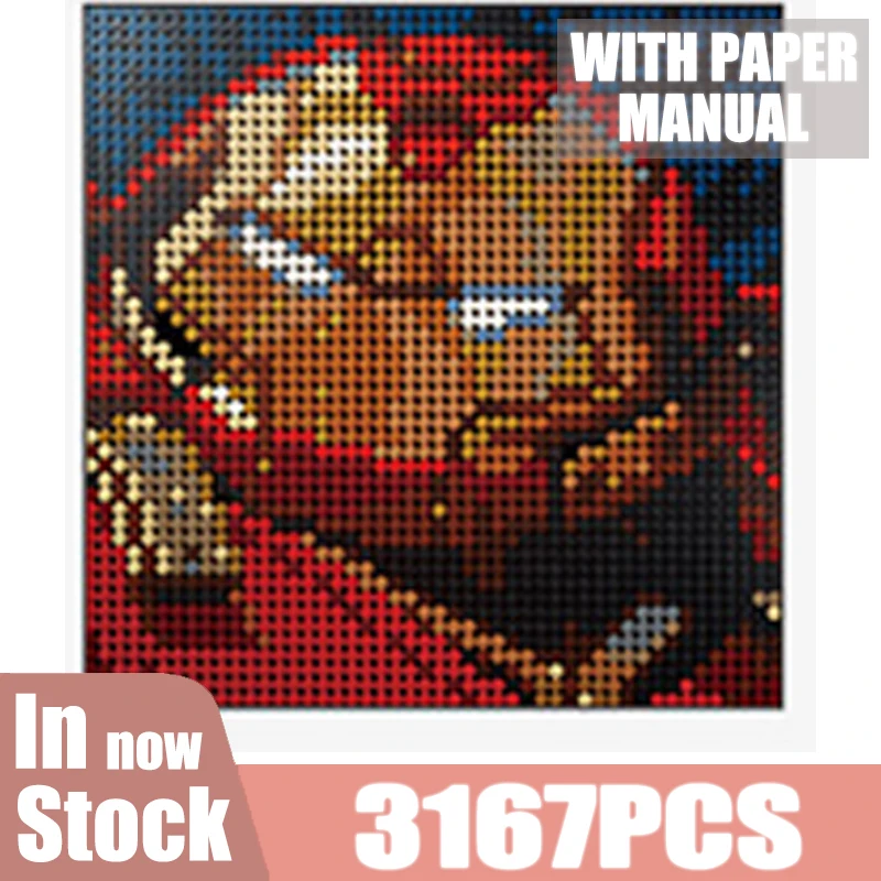 Город строительные блоки игрушки пиксельное искусство живопись супергерои 3 в 1