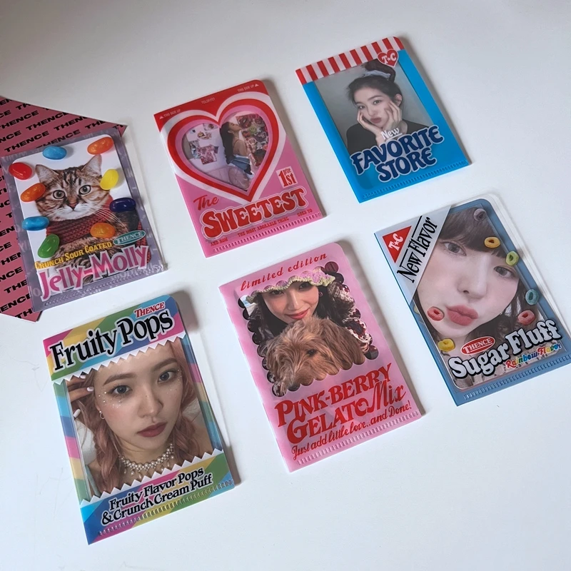 7Pcs/set INS American Style Kpop Photo Card Holder Decorative Idol Photo Sleeves Protective Case Kawaii Korean Stationery
