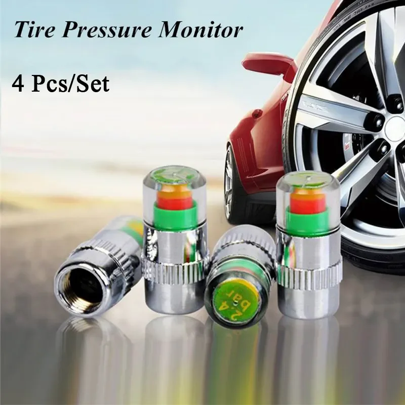 

Wheels Tire Cap Pressure Monitor Valve Stem Sensor Indicator Outdoor Diagnostic Repair Auto Tools Accessories Parts 1/4 Pcs
