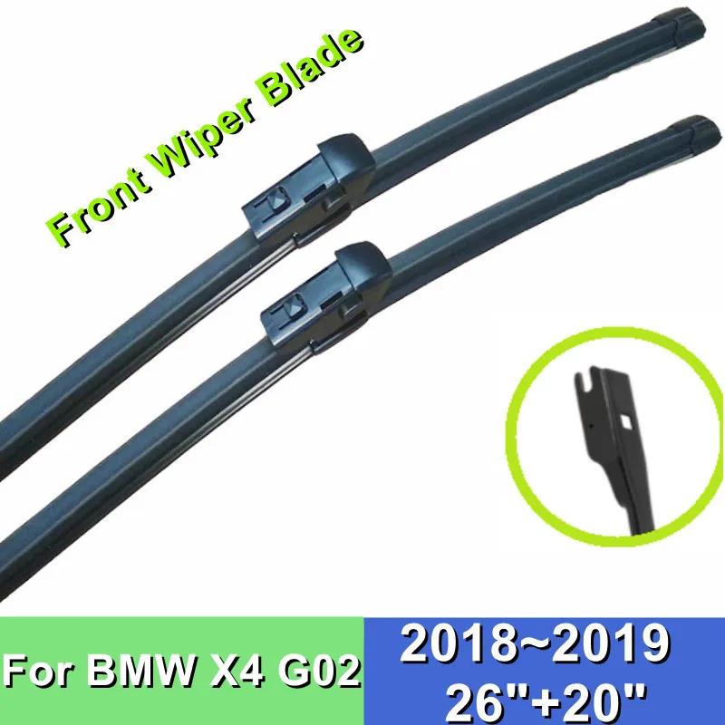

Front Wiper Blade For BMW X4 G02 26"+20" Car Windshield Windscreen Rubber 2018 2019