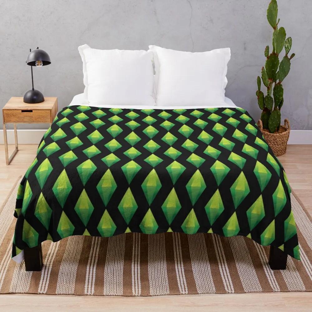 

Plumbob - The Sims Throw Blanket sleeping bag blanket Fleece blanket