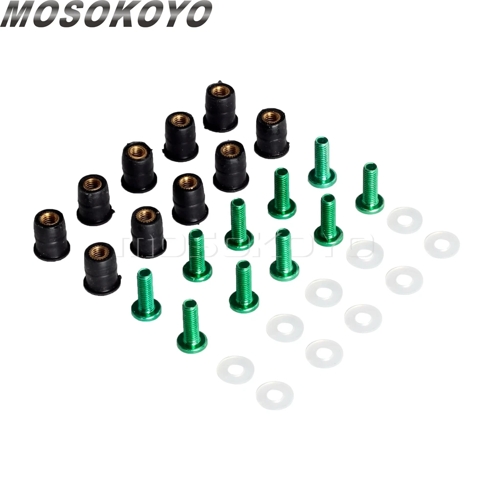 M5 обтекатель болт для лобового стекла мотоцикла винты для ветрового стекла болты гайка универсальная для Kawasaki ZX 10R ZX-6R Ninja 1000SX H2 SX Well Nut