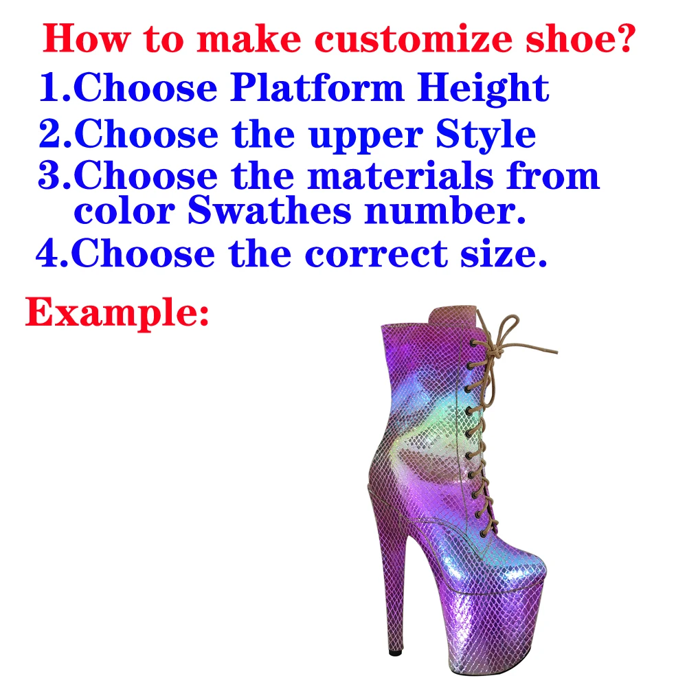 Shinny PU--Customize Style Pole dance shoes