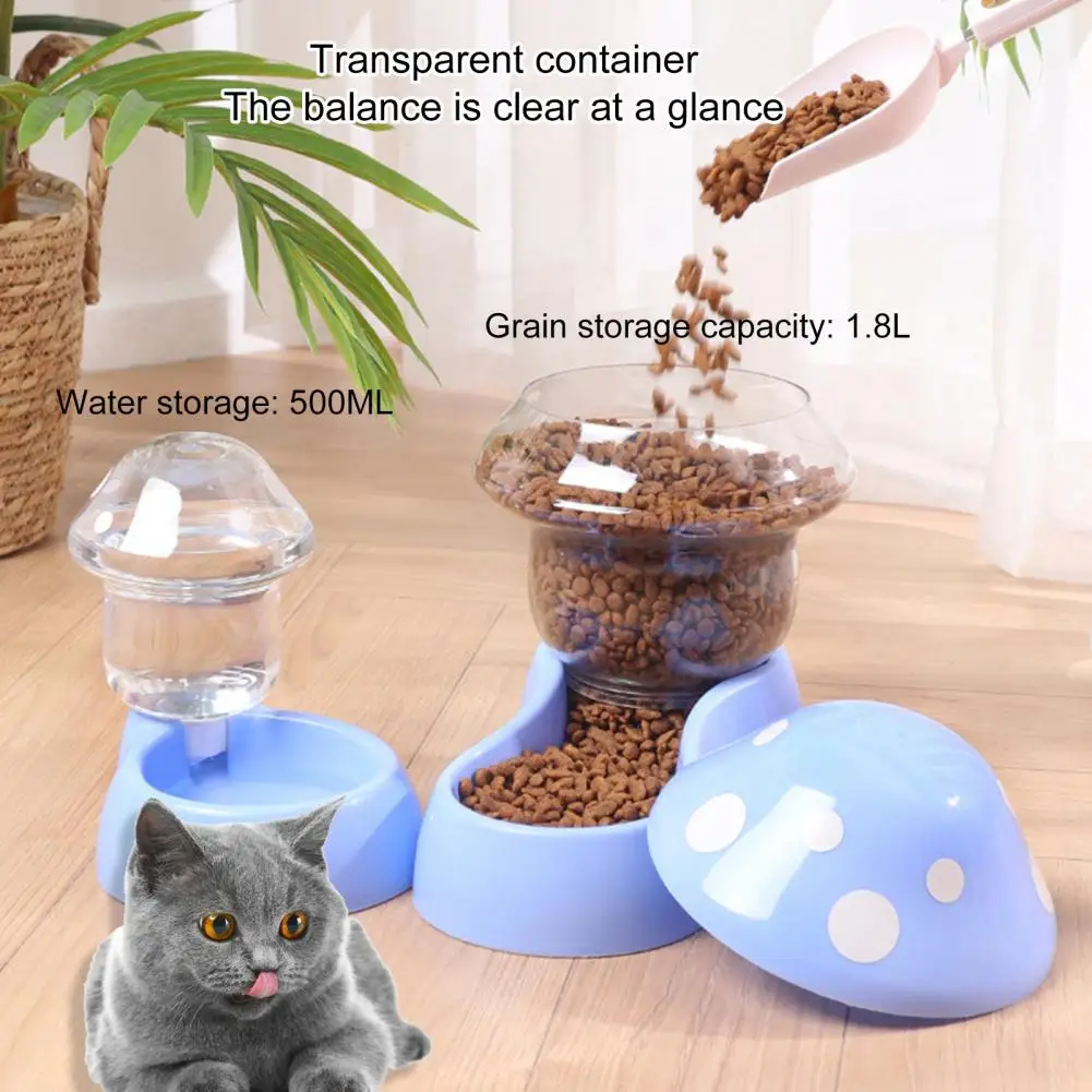 

Pet Food Feeder Useful Convenient Transparent Pet Cat Water Food Container Pet Supply Cat Drinking Feeder Cat Food Feeder