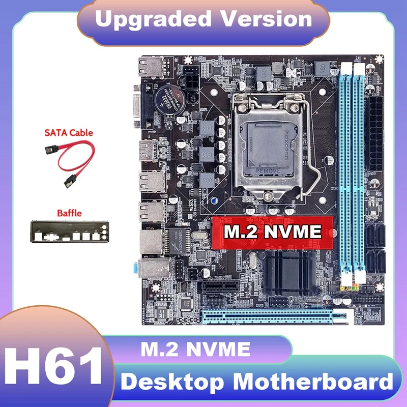 

X79 Motherboard V389+Baffle+SATA Cable NVME LGA2011 Gigabit Network Card Support E5 2630 2650V2 CPU For CF LOL PUBG
