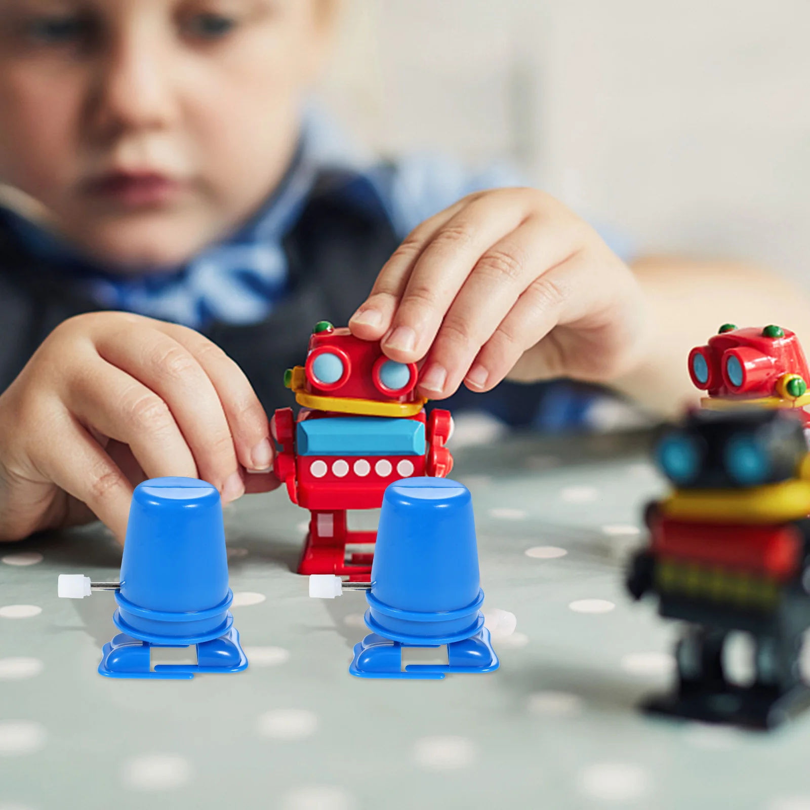 6 шт. заводные ножки робот игрушка для ходьбы животного механизм движения глина