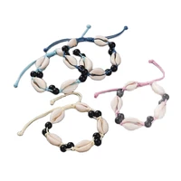 kissitty 20pcs adjustable braided bead bracelets diy waxed polyester cord shell glass pearl beads bracelet making