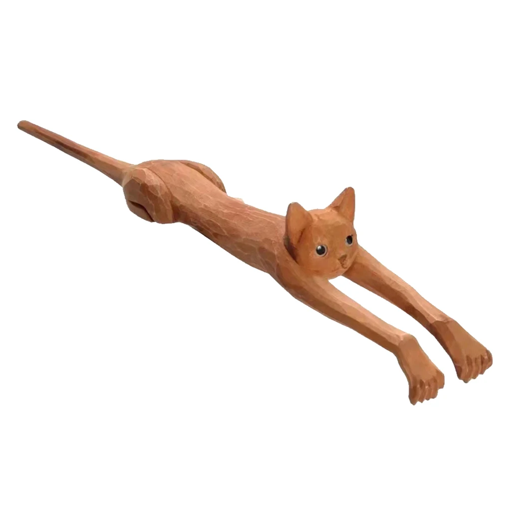 

Cat-Shaped Cats Wooden Massage Scratching StickScratch Long Handle Funny Roommate Anti-Itch Tool Family Therapeutic