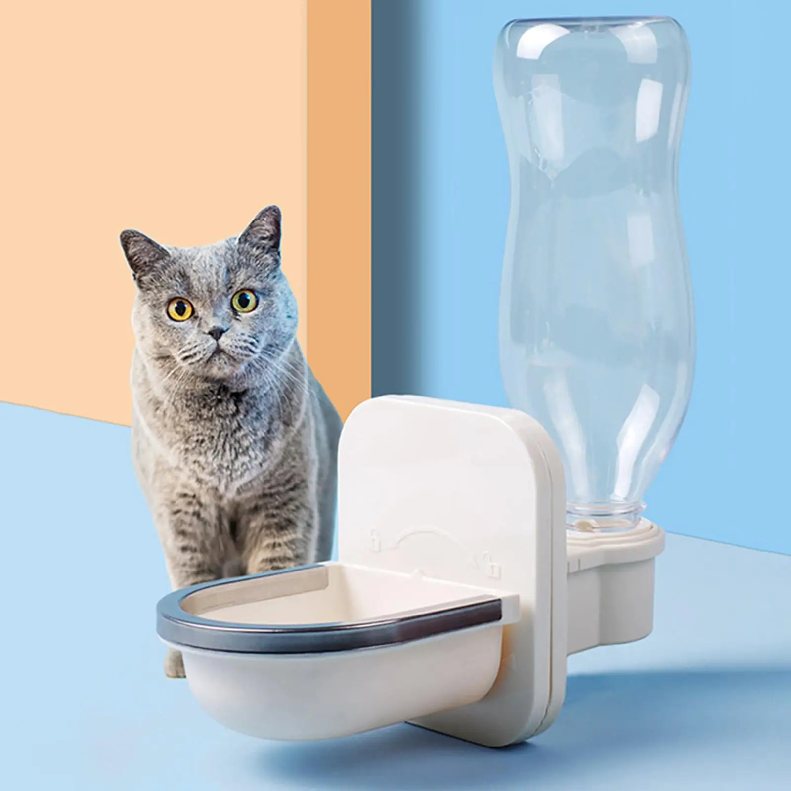 

Диспенсер для воды для ящика, подвесной фонтан для воды, питьевая тарелка, бутылка для воды для собак, миска для воды для птиц и кошек