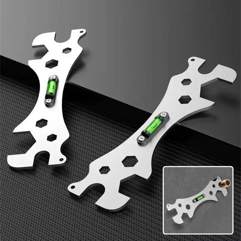 Multifunctional Wrench Universal Key Pipe Wrench Portable Curved Angle Leveling Wrenches Bathroom Repair Plumber Wrench For Home