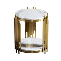stainless steel gold plated modern living room small coffee table luxury sofa side table nordic creative round end table