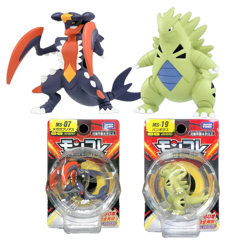 

TAKARA TOMY Pokemon Tyranitar Garchomp Evolutionary Level Doll Genuine Anime Figure Toys for Children Collectibles
