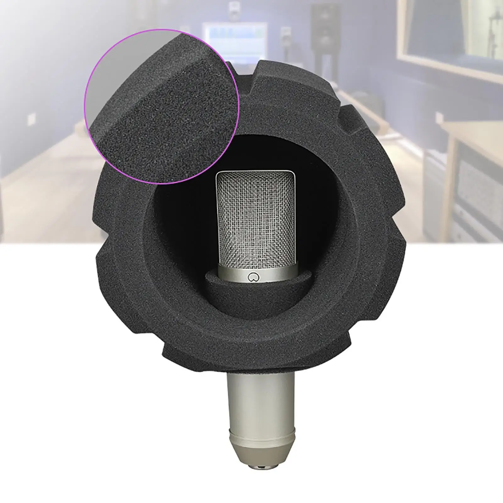 Акустическая губка для экрана микрофона радиостудии на открытом воздухе