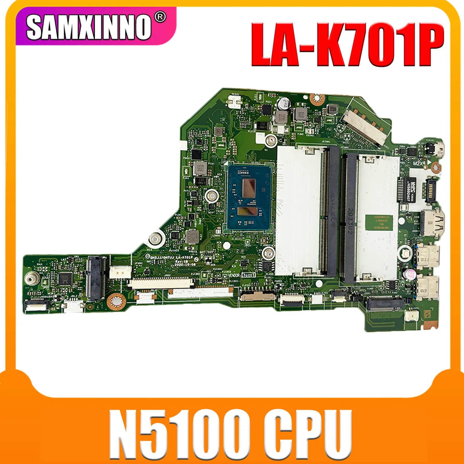 

Материнская плата GH5JJ GH711 для ноутбука Acer Aspire LA-K701P, материнская плата с процессором Celeron N5100 DDR4 100%, протестированная работа