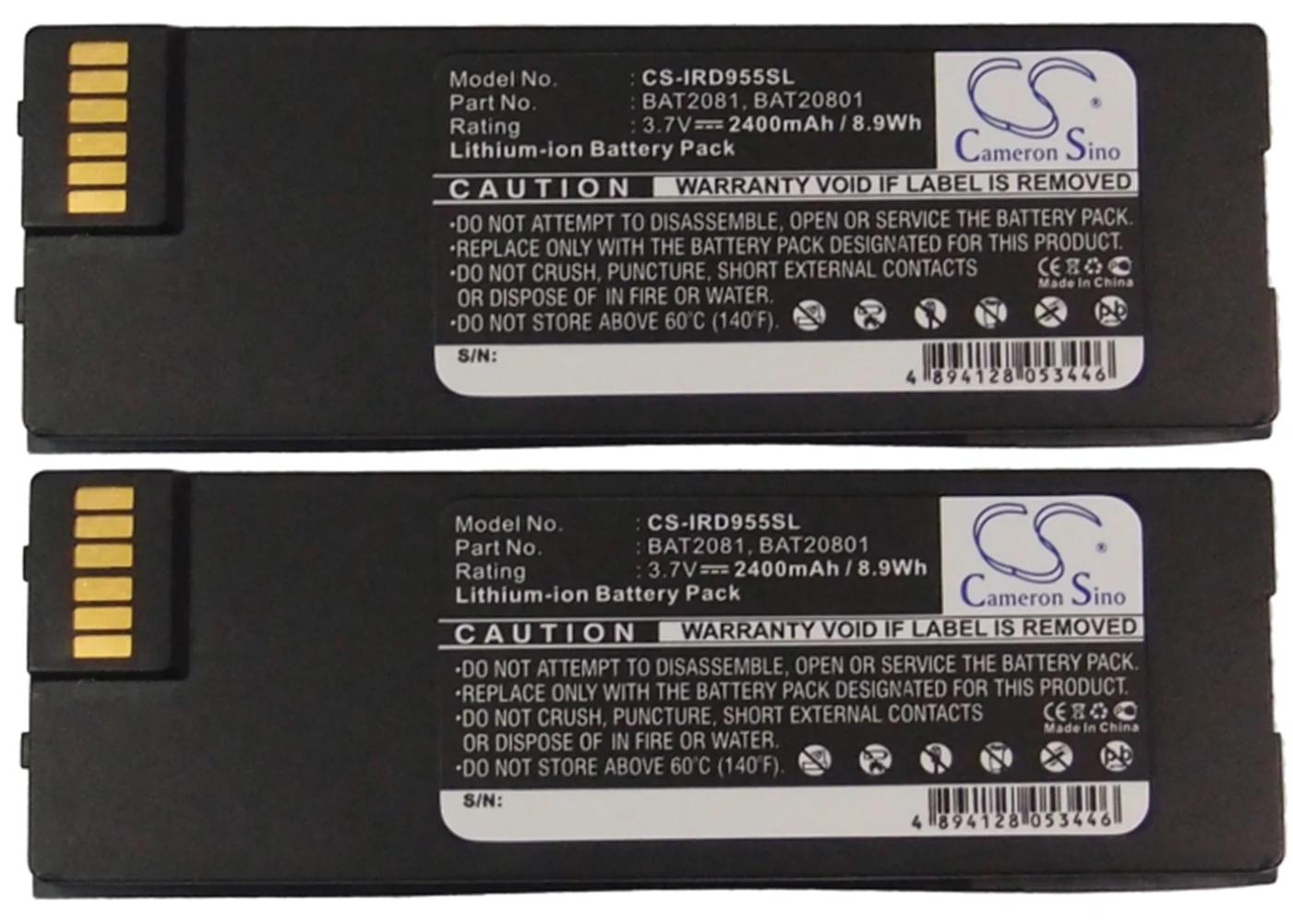 

2pack 2400mA Battery for Iridium 9555 BAT20801,BAT2081