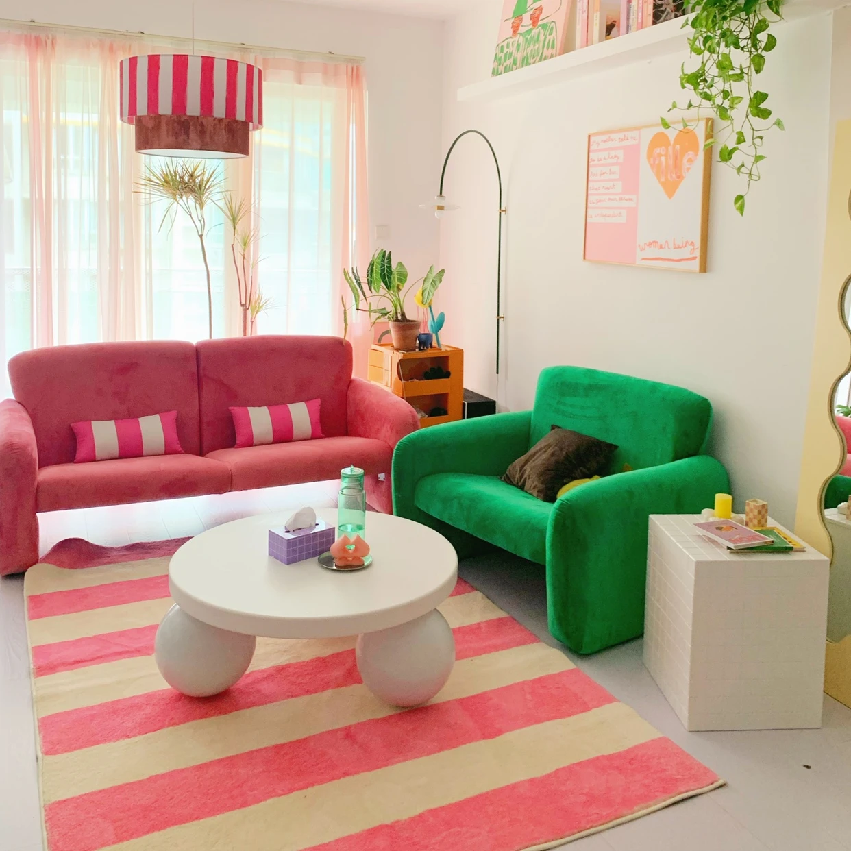 

Современный красочный полосатый ковер из искусственного кашемира, украшение для спальни, прикроватный ковер для гостиной, большой коврик для гостиной