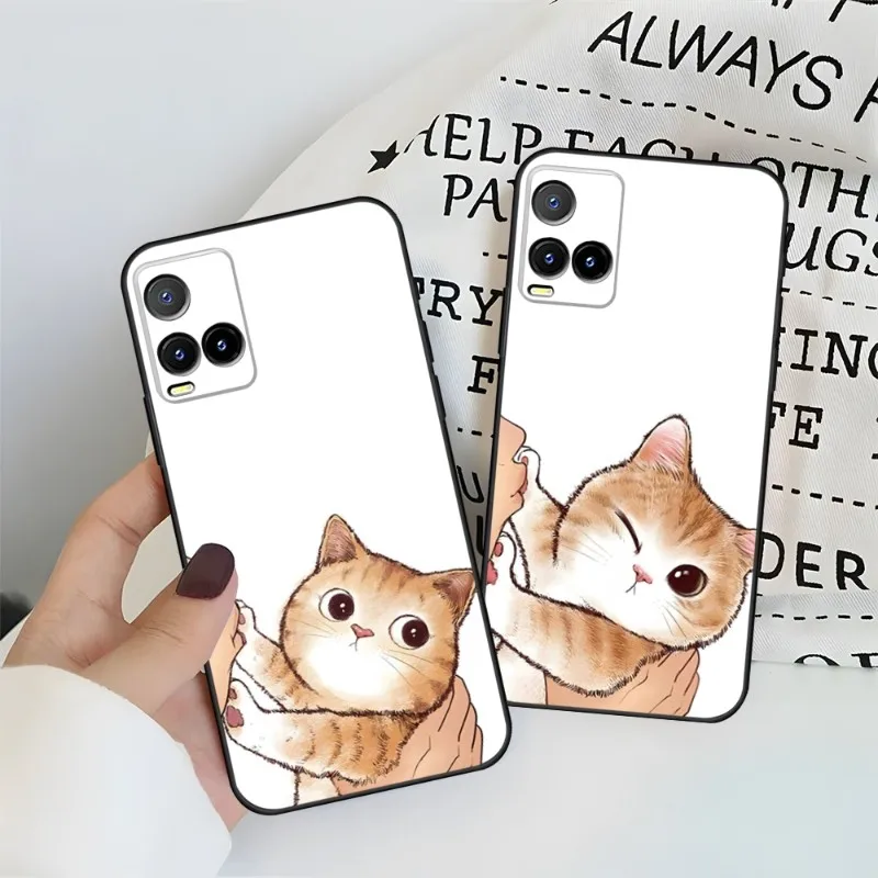 

Чехол Kiss My Lovely Cat Kitten чехол для телефона для VIVO Y31 IQOO 9 U5x U5 V21e V23 Y31s Y76 X60 X70 X80 Y33s Y21 Y73 Y15s Pro Plus